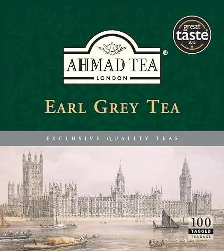Ahmad Tea Earl Grey Tea, Tagged Teabags without envelopes, 100 Count by AHMAD