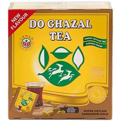 Do Ghazal Super Ceylon Cardamom Tea Bags - 50 x 2g Teabags Individually Wrapped by DO