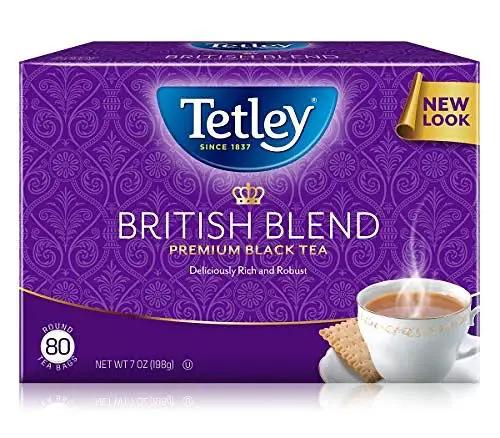 Tetley British Blend Premium Black Tea, Regular, 80 Teabags (Pack of 1) by TETLEY