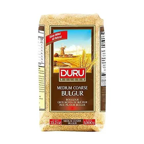 Duru Medium Coarse Bulgur, 35.2oz (1000g), Wheat Berries, 100% Natural and Certificated, High Fiber and Protein, Non-GMO, Great for Vegan Recipes, Better than Rice by DURU