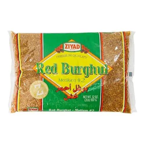 Ziyad Red Burghul, Number 2 Medium Bulgur, Bread Filler Perfect for Bread Crumbs, Oats, Tabouli, Kibbeh, Curries! 32 oz by ZIYAD