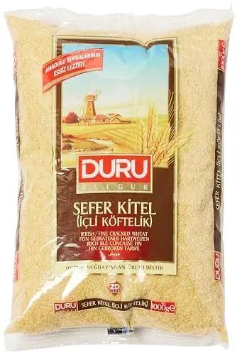 Duru Jerish (Fine Cracked Wheat), 35.2oz (1000g), Wheat Berries, 100% Natural and Certificated, High Fiber and Protein, Non-GMO, Great for Kibbeh, Better than Rice by DURU