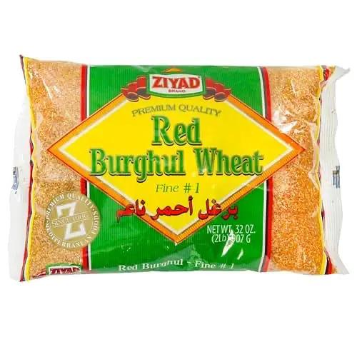 Ziyad Red Wheat Bulgur – Fiber-Rich Whole Grain, Nutty Flavor & Chewy Texture – Ideal for Tabbouleh, Kibbeh, Curries, Soups & Salads – Easy 30-Minute Prep, Vegan - No.1, 32 oz by ZIYAD