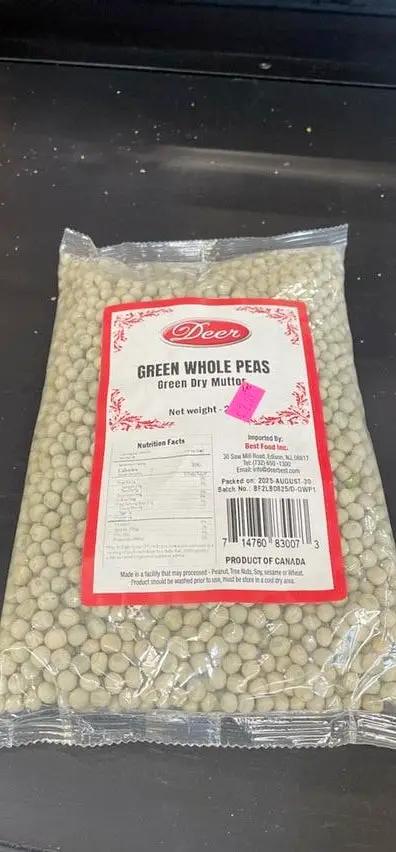 Deer green whole peas by DEER