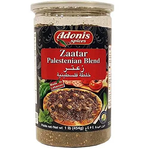 Adonis - Palestinian Style Zaatar (1Lb), 454g (Blend of Thyme, Sumac, Sesame, Salt, Wheat) by ADONIS
