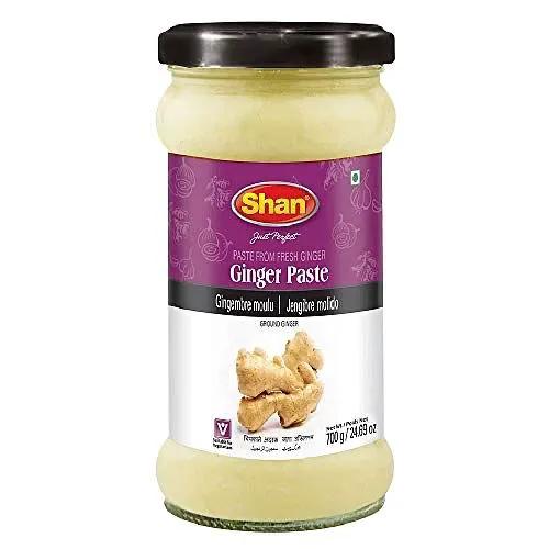 Shan Ginger Paste 24.69 oz (700g) - Traditional Taste Enhancing Cooking Paste from Fresh Ground Ginger - Suitable for Vegetarians - Airtight Glass Jar by SHAN