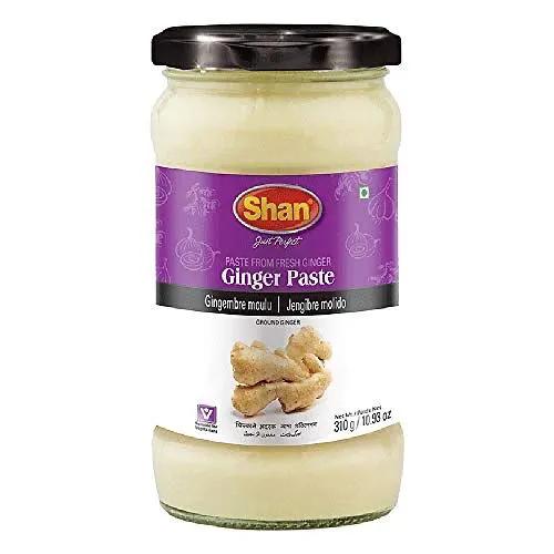 Shan Ginger Paste 10.93 oz (310g) - Traditional Taste Enhancing Cooking Paste from Fresh Ground Ginger - Suitable for Vegetarians - Airtight Glass Jar by SHAN