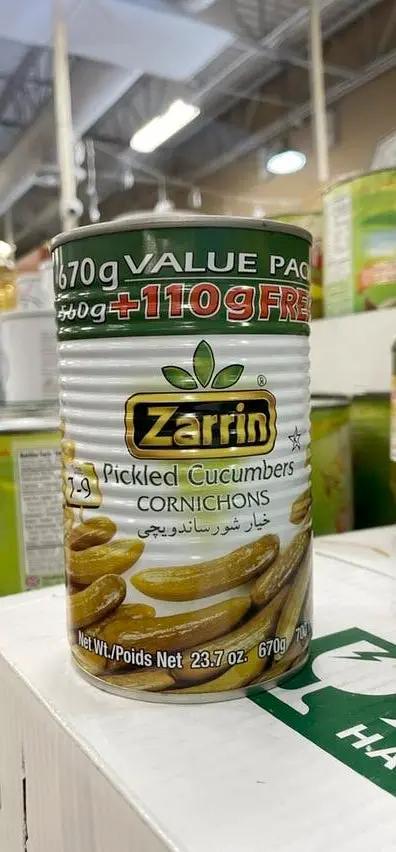 Zarrin pickled cucumbers cornichons by ZARRIN