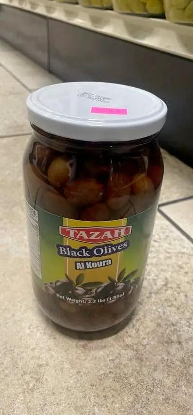 Tazah black olives by TAZAH