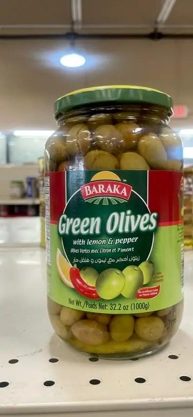 Baraka green olive with lemon and papper by BARAKA