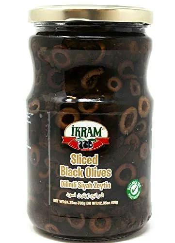 Ikram SLICED Turkish BLACK OLIVES 350GR by IKRAM