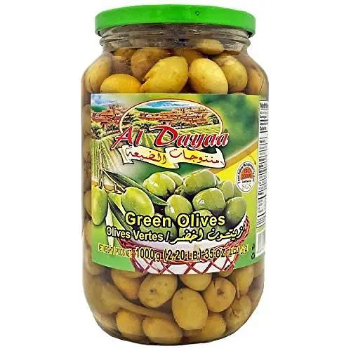 Al Dayaa - Green Olives (1000g), 35oz by AL