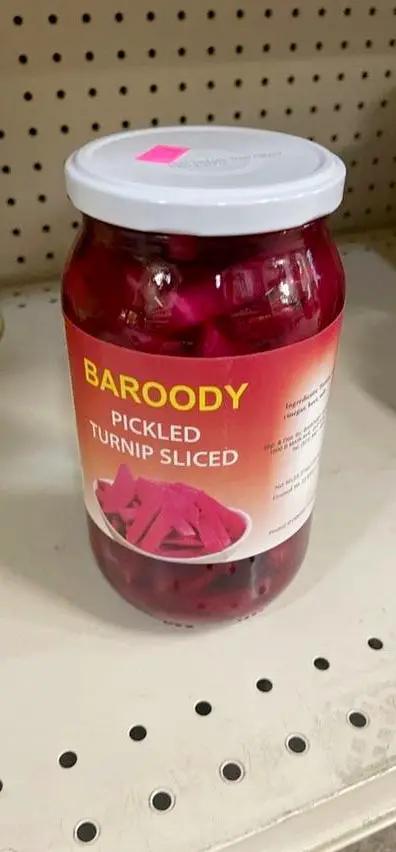 Baroody pickled turnip sliced by BAROODY