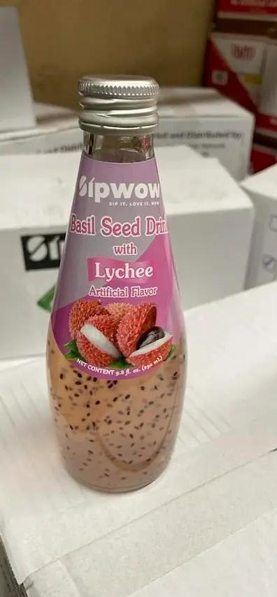 Sipwow basil seess with lychee drink by SIPWOW