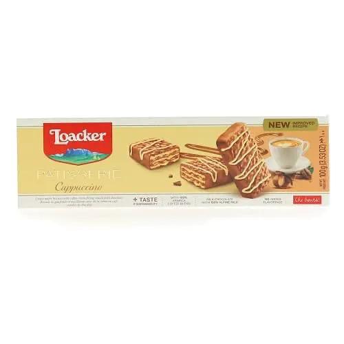 Loacker Patisserie Cappuccino, chocolate coated wafer specialty, 3.53oz by LOACKER