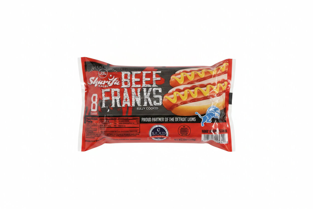 Alsharifa beef franks fully cooked by ALSHARIFA