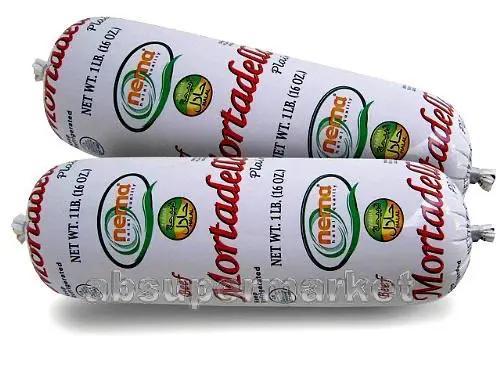 Nema Halal Beef Mortadella Plain 1lb by NEMA