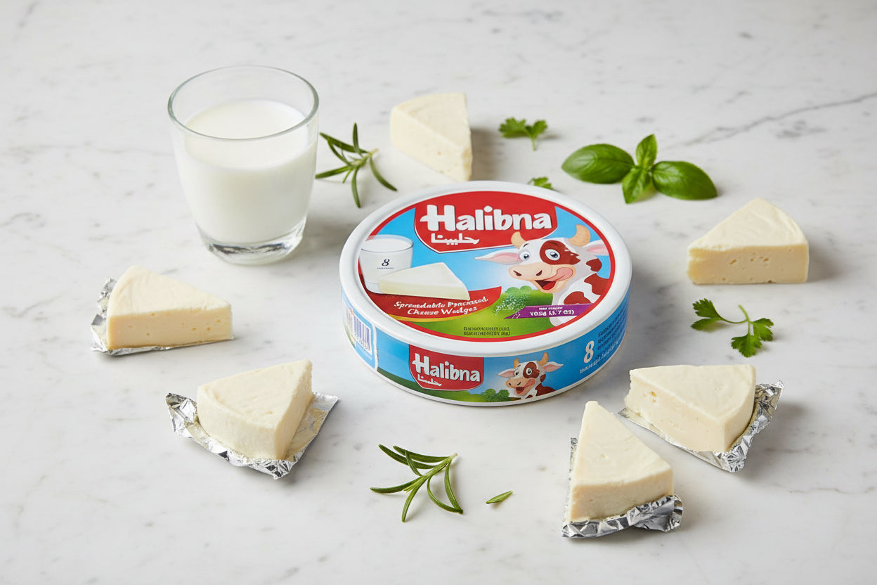 Halibna spreadable cheese wedges 8 portion by HALIBNA