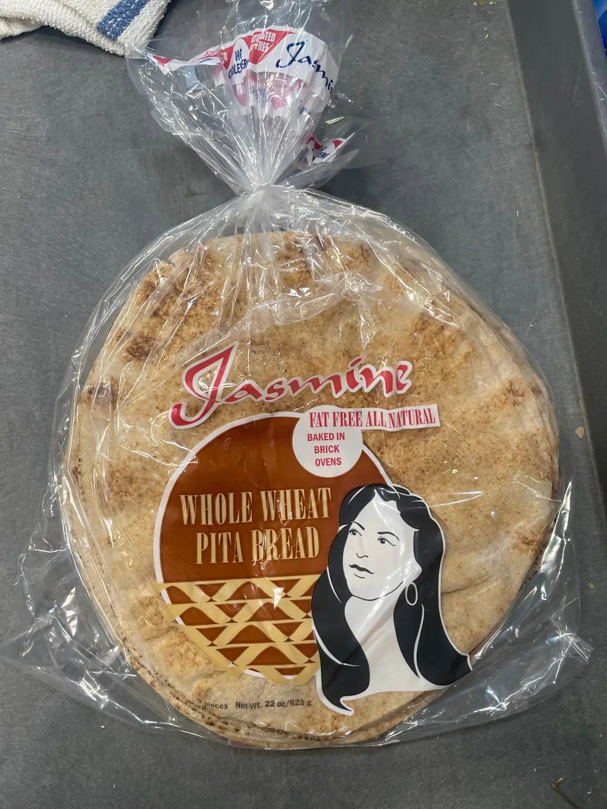 jasmine whole wheat pita bread by Casablanca Mediterranean Food