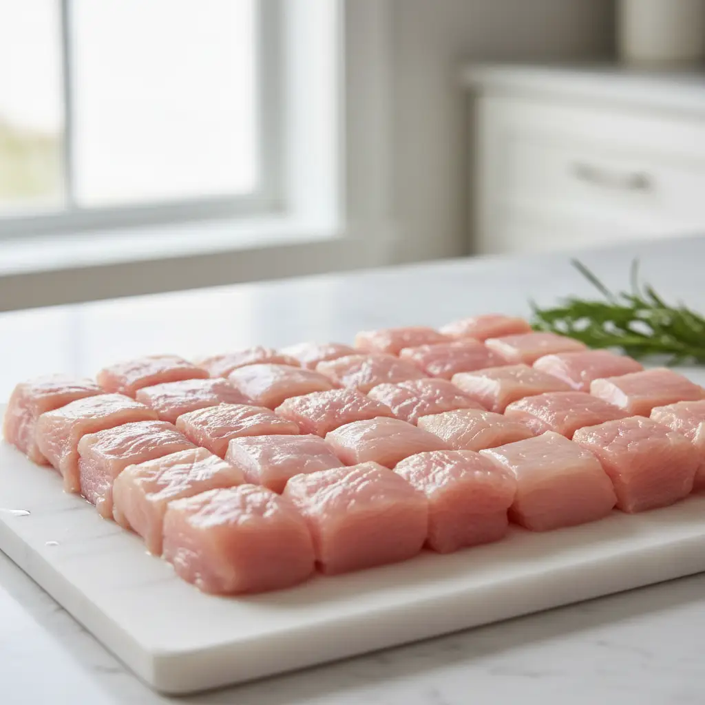 Chicken breast cubes by CASABLANCA