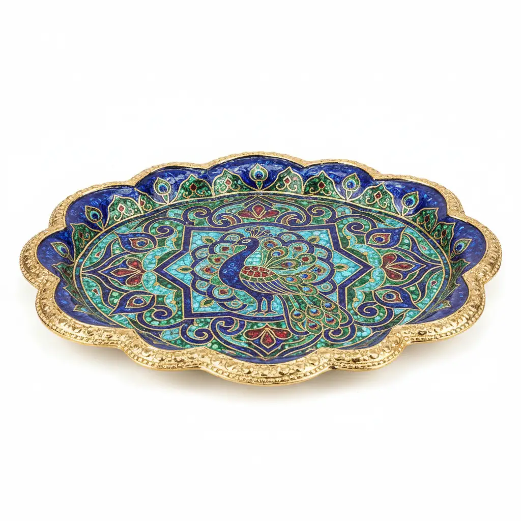 Peacock basin/tray by Casablanca Market